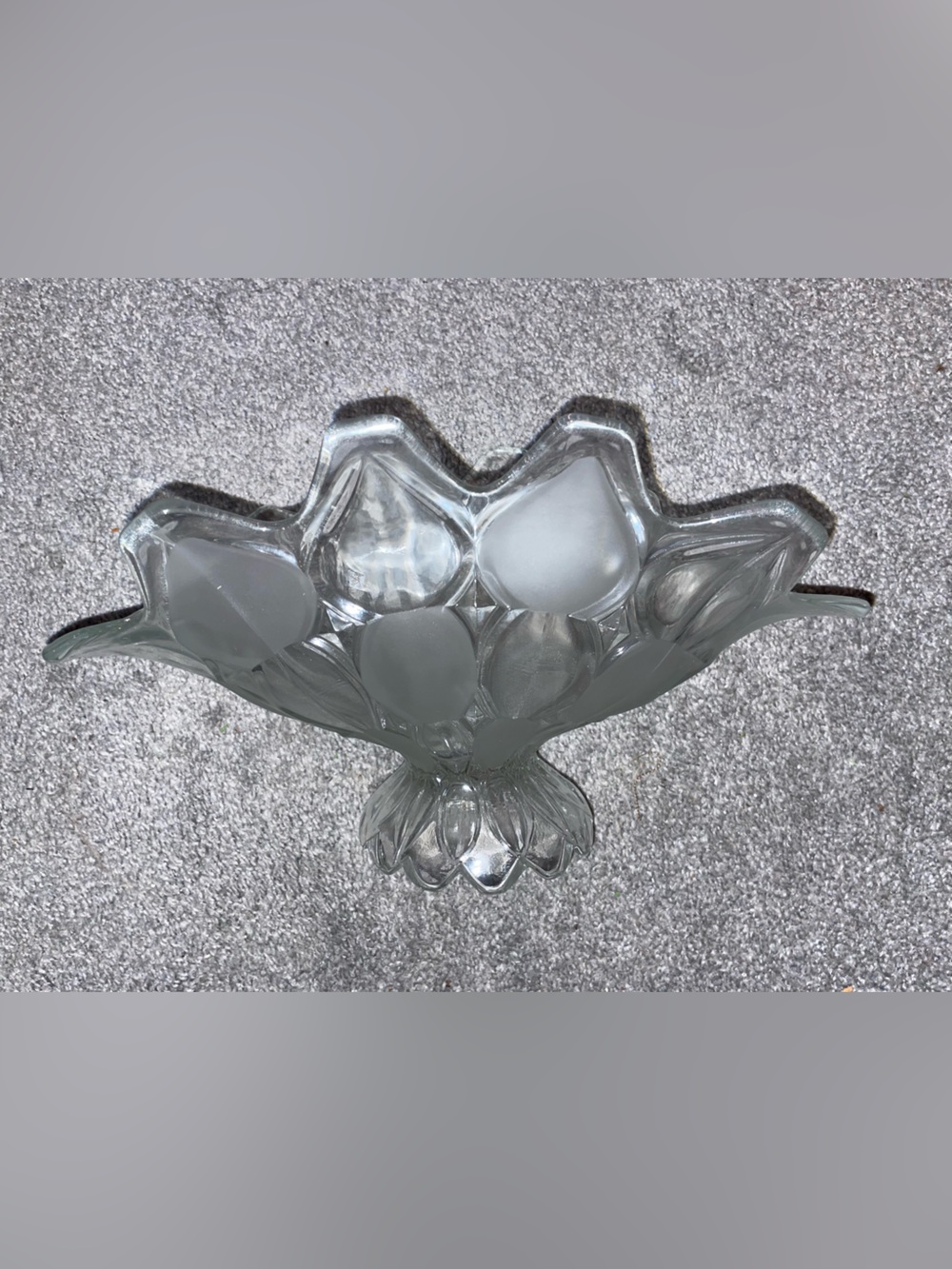 Pressed Glass Pedestal Bowl